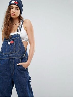 Vintage 90’s Tommy Hilfiger iconic overalls size small